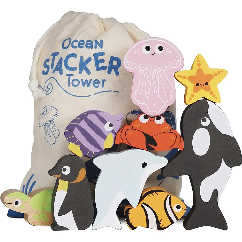 Le Toy Van Stapelspiel Meerestiere - 9 Teile