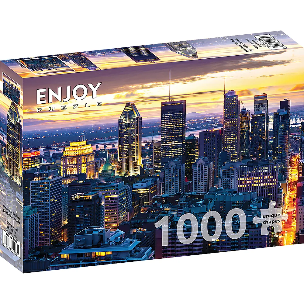 Enjoy Puzzle Montreal Skyline by Night, Canada - 1000 Teile