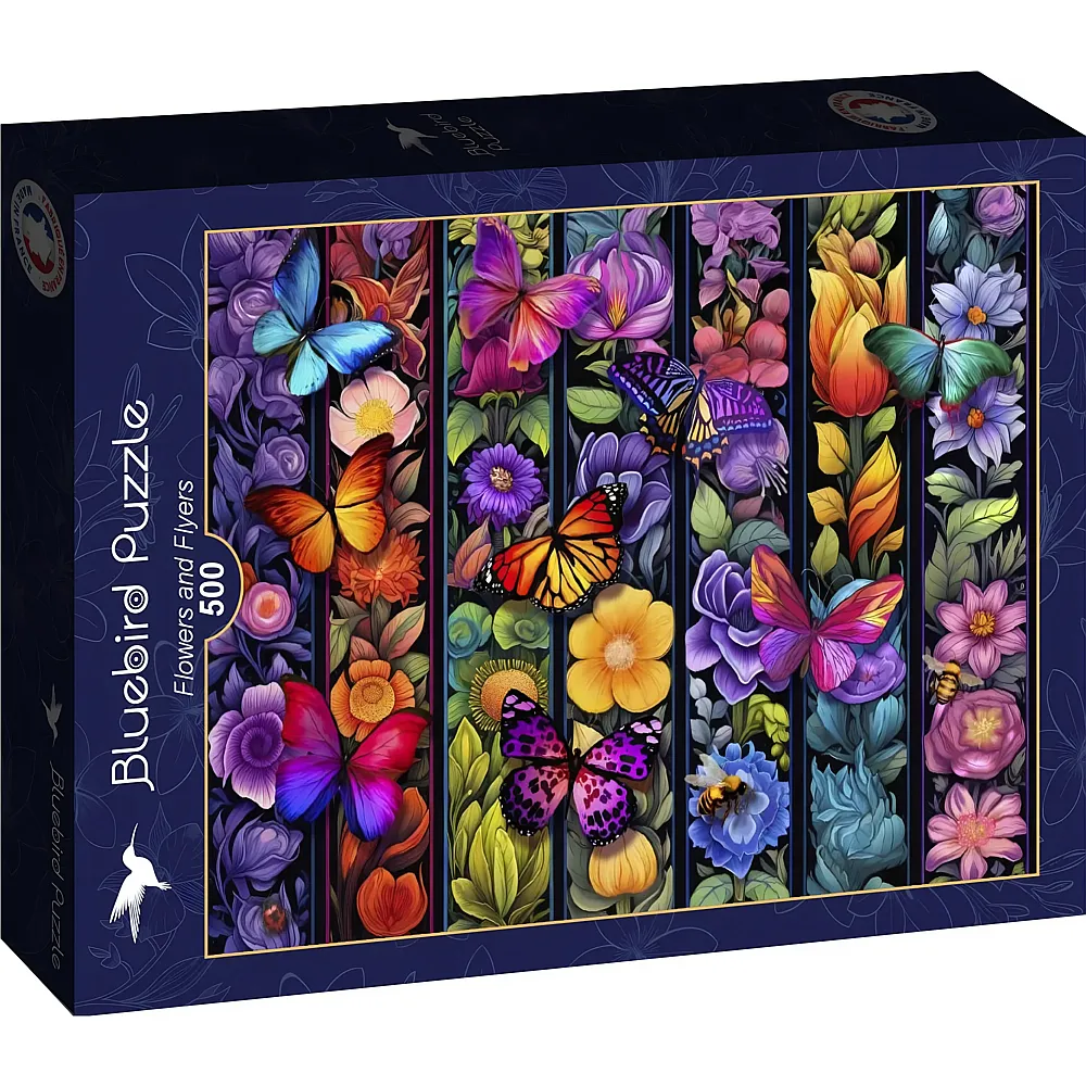 Bluebird Puzzle Flowers and Flyers 500Teile