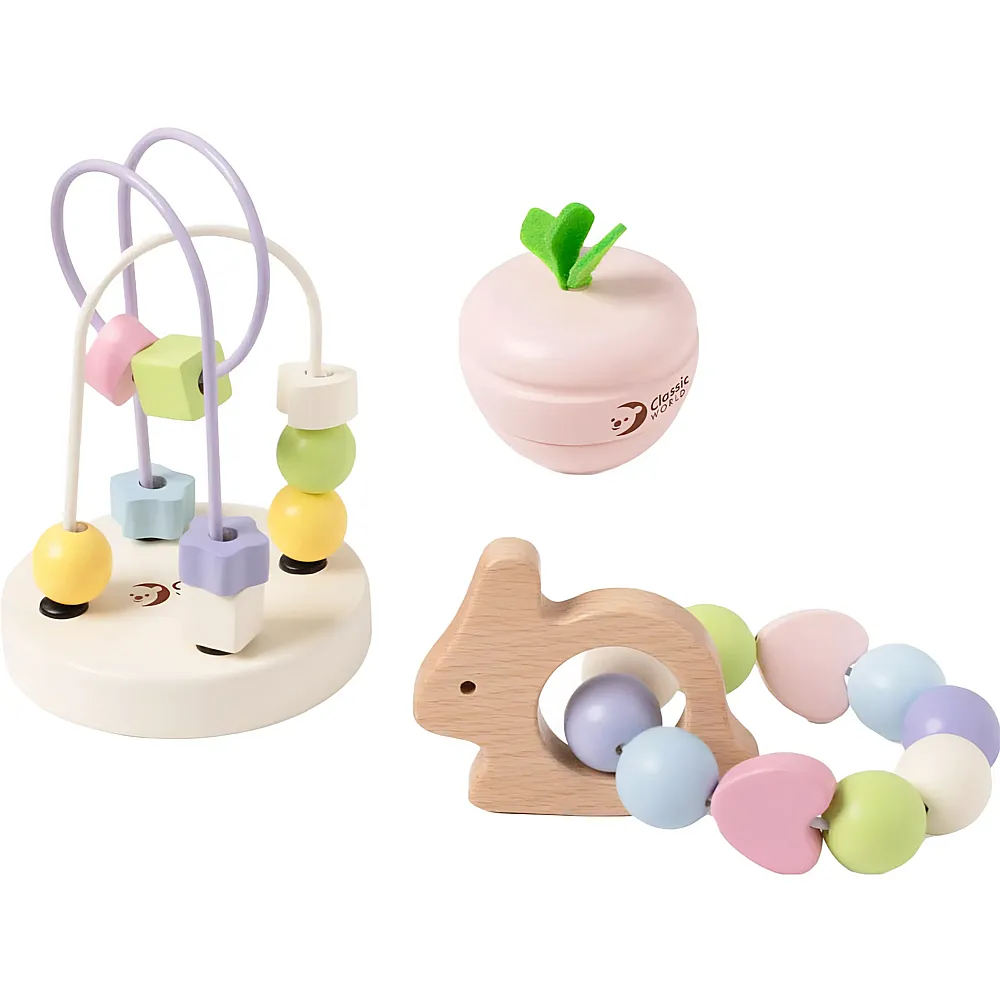 Classic World Holz-Babyspielset Mara, 3-teilig.