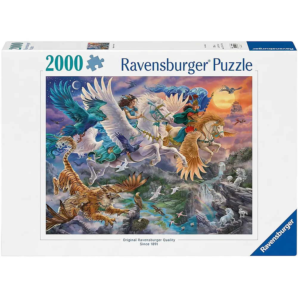 Ravensburger Puzzle Auf dem Pegasus durch die L�fte - 2000 Teile