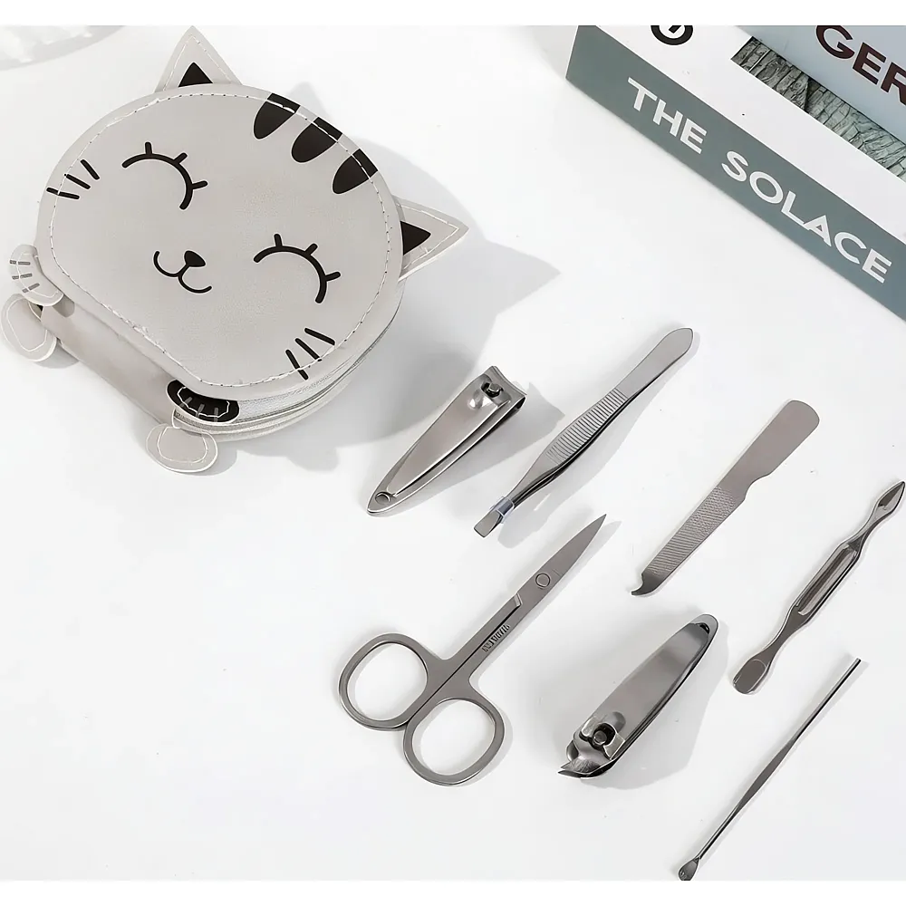 i-total Manikure-Set Graue Katze