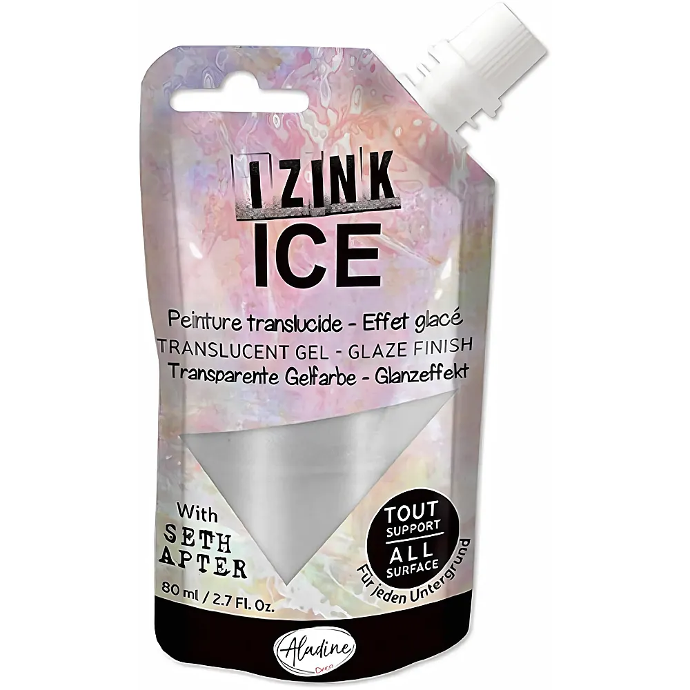 Aladine Izink Izink Ice Silber - 80 ml | Farbe & Kreide