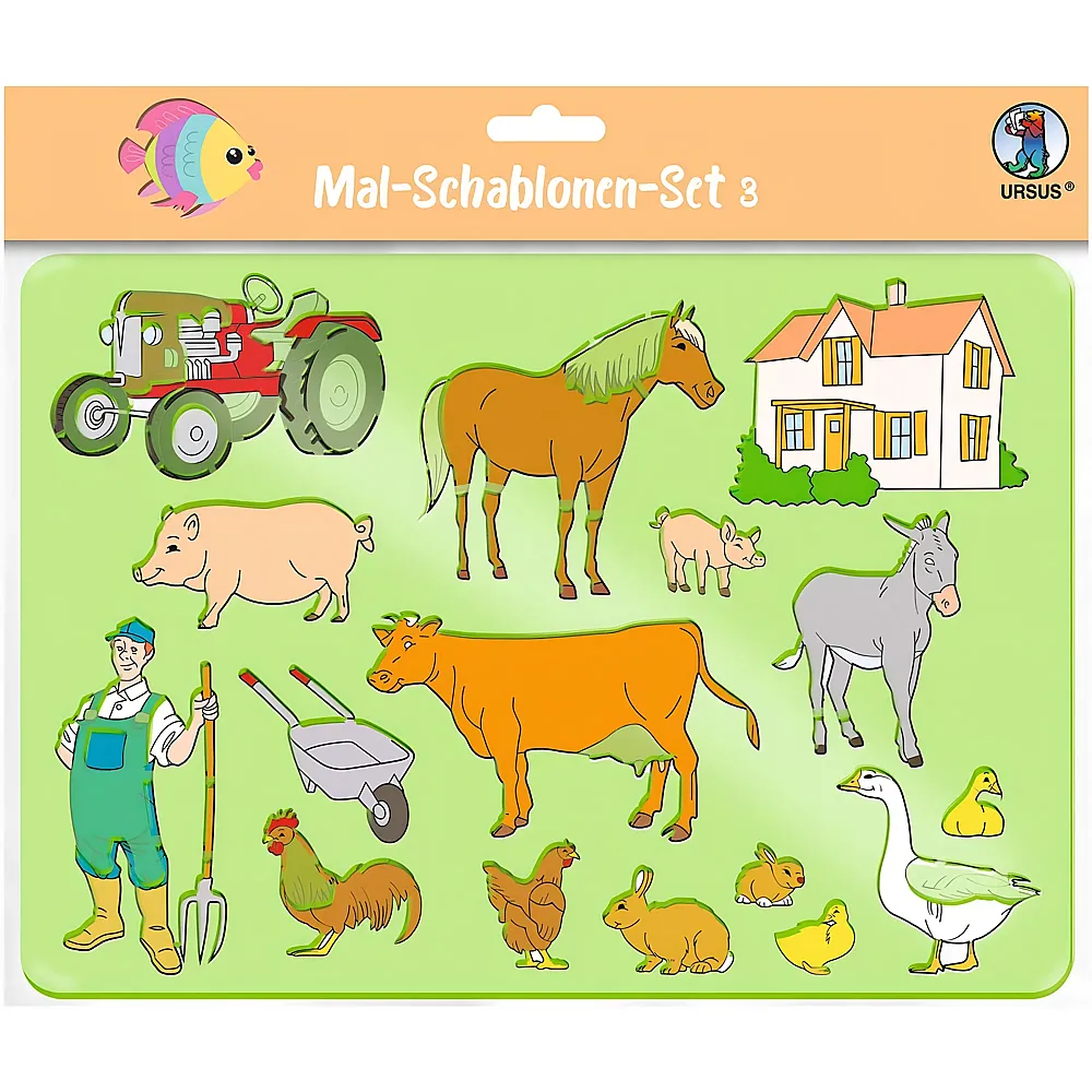 Ursus Schablonen-Set Tiere - 6 Teile