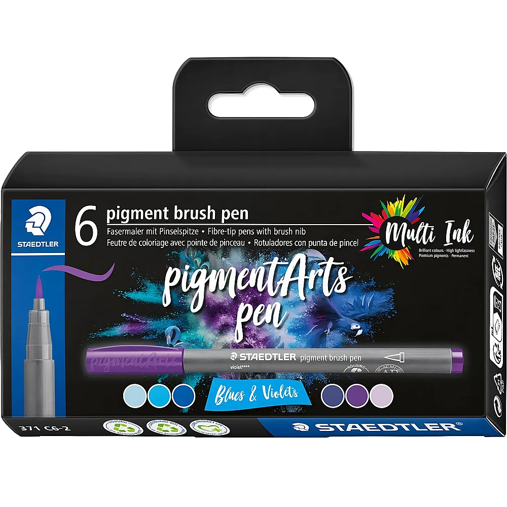 Staedtler Pigment Brush Pen - 6 Teile