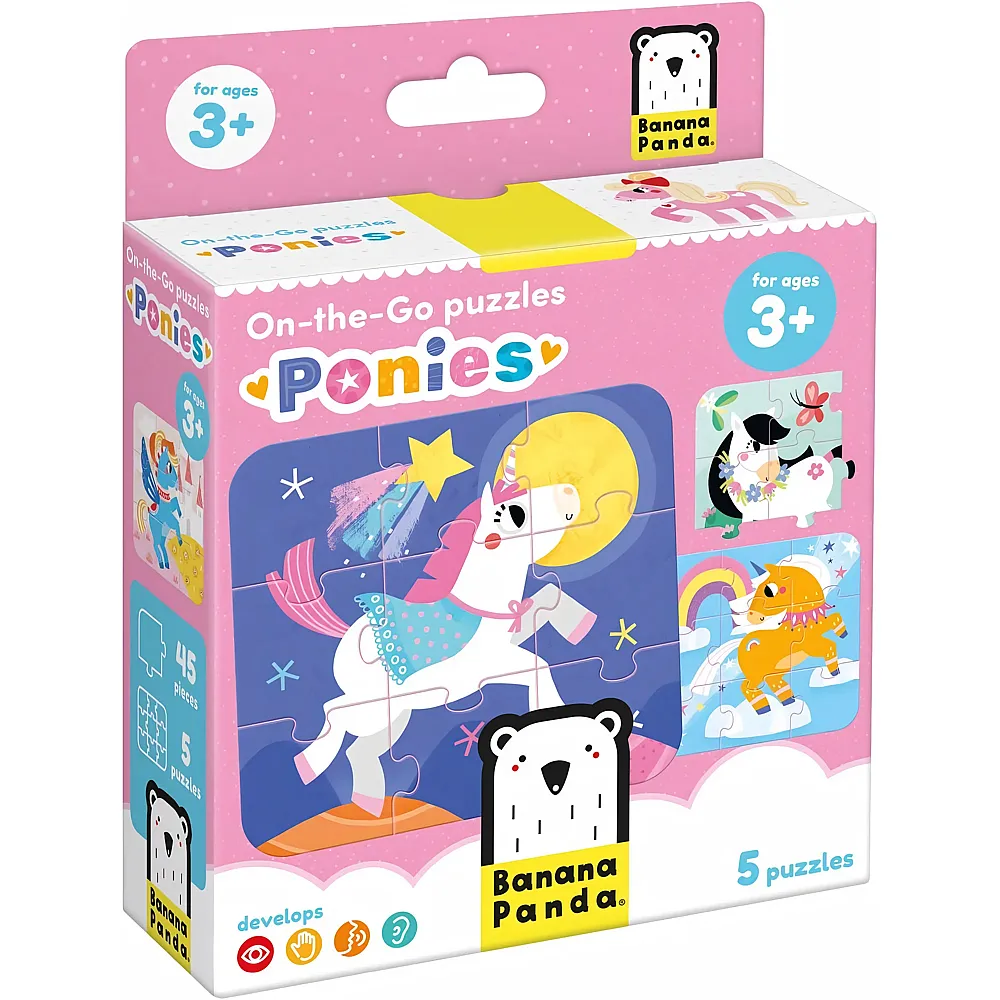 Banana Panda Puzzle 5in1 Ponys f�r unterwegs 9Teile
