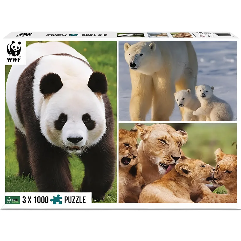 Ambassador Puzzle WWF Sugetiere 3x1000
