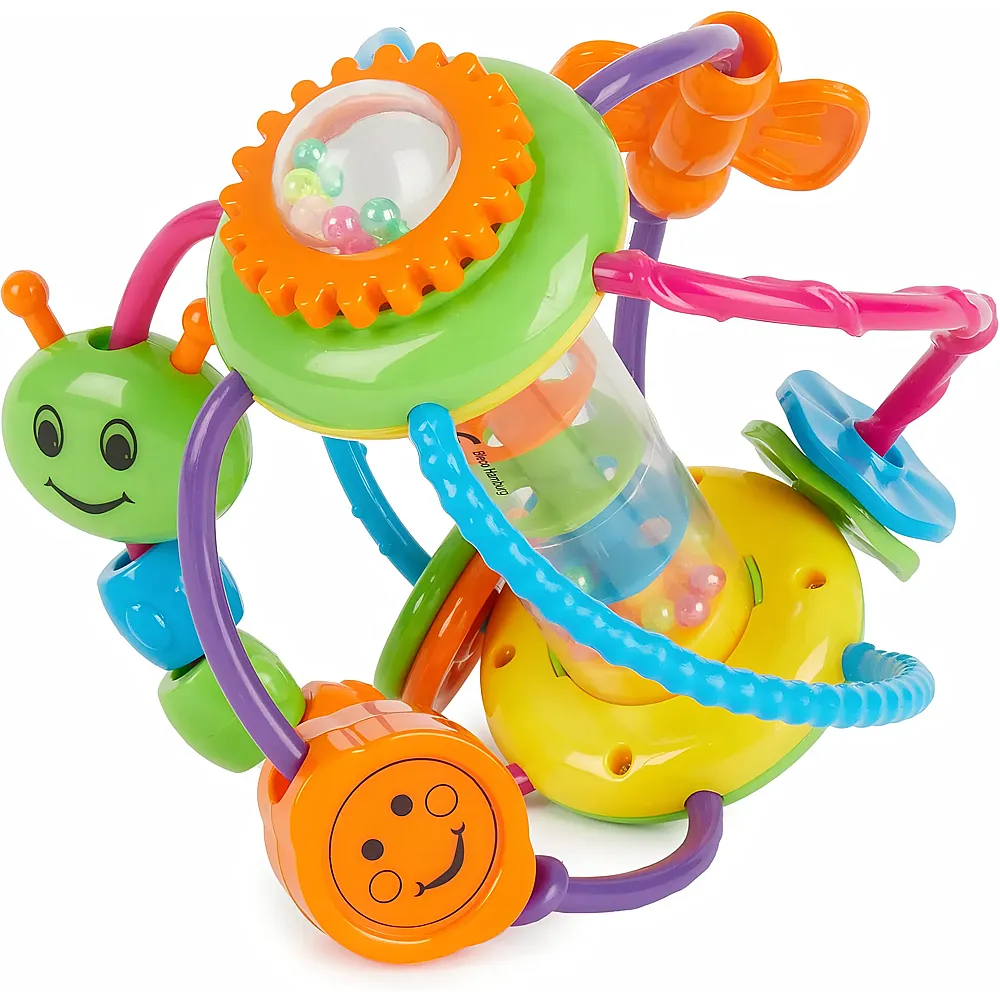 Bieco Motorikball f�r Babys ab 6 Monate  Greifball und Beissring mit Rassel  Motorikspielzeug  Greifling  Sensorik B�lle