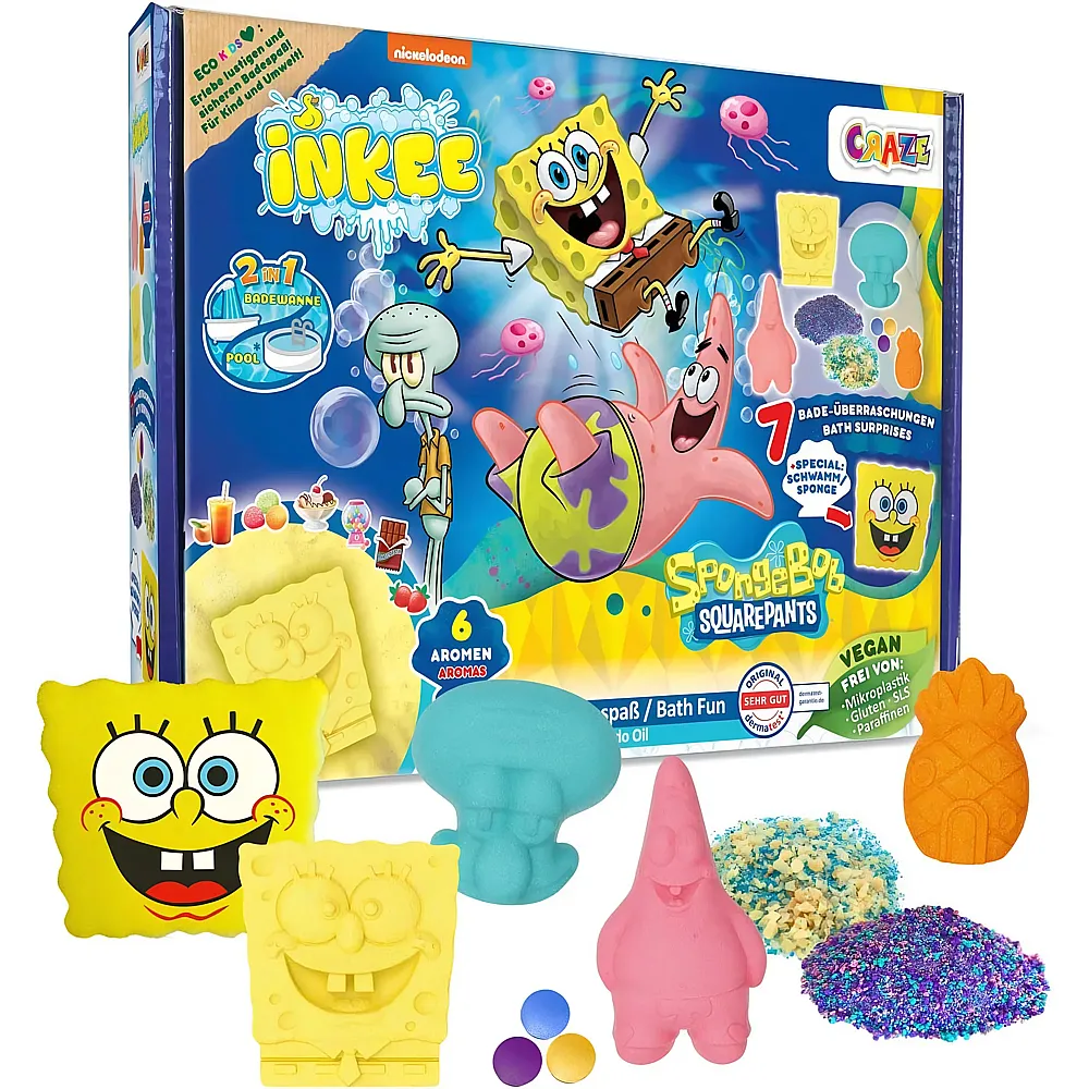 Craze Inkee Geschenkbox SpongeBob Badeset