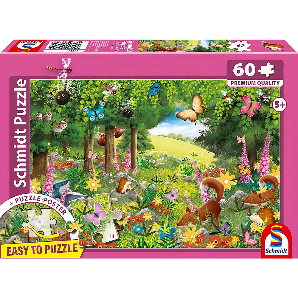 Schmidt Puzzle F�chse & Freunde - 60 Teile