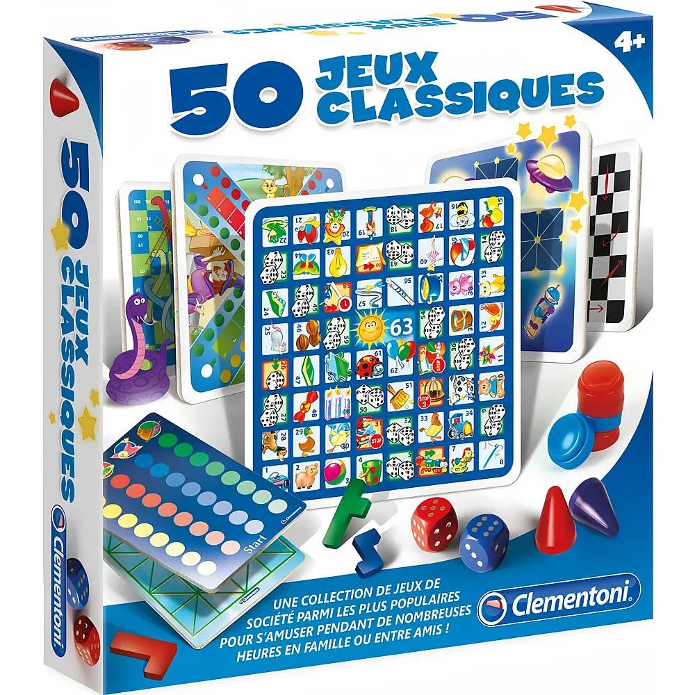 Clementoni Spiele 50 Jeux Classiques - Franais