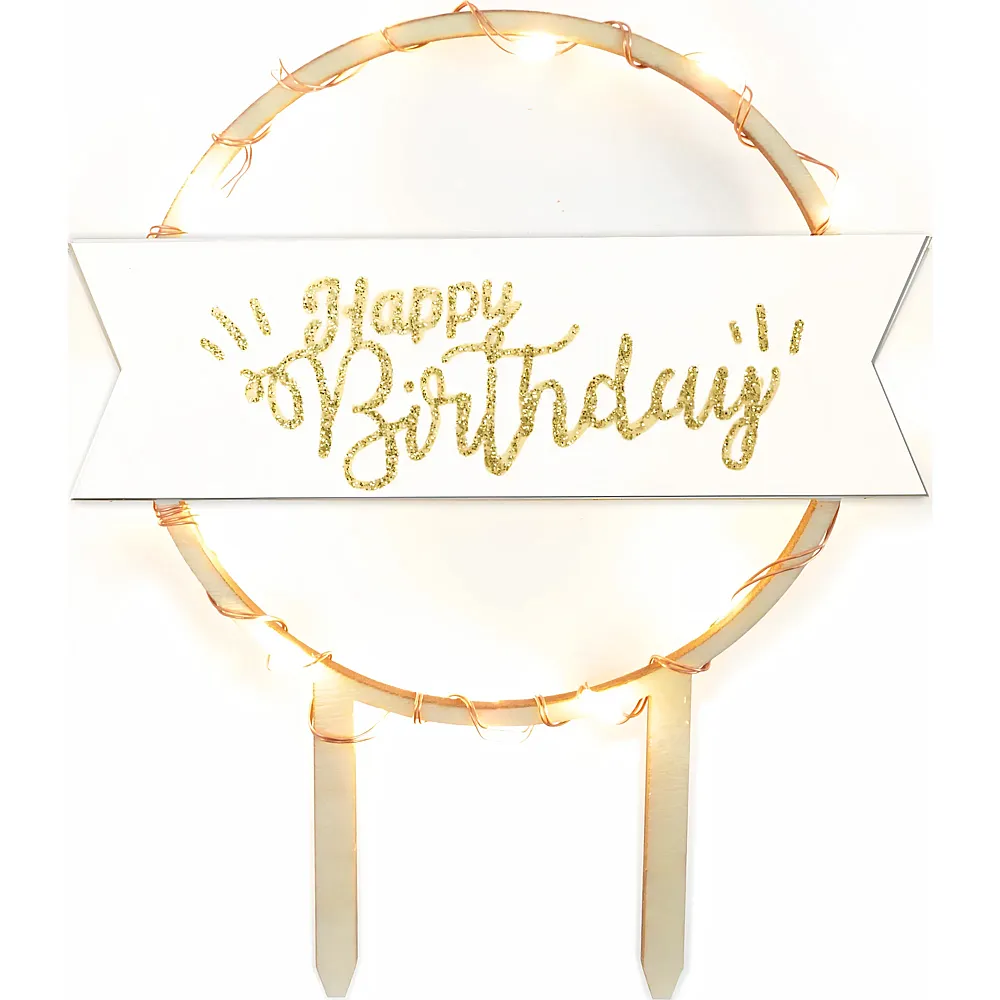 ScrapCooking Tortenaufsatz mit Led Happy Birthday