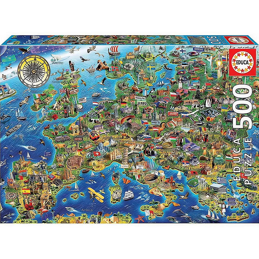 Educa Puzzle Europa Karte 500Teile