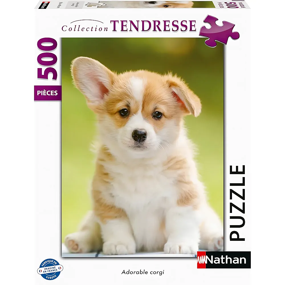 Nathan Puzzle Collection Tendresse Niedlicher Corgi 500Teile