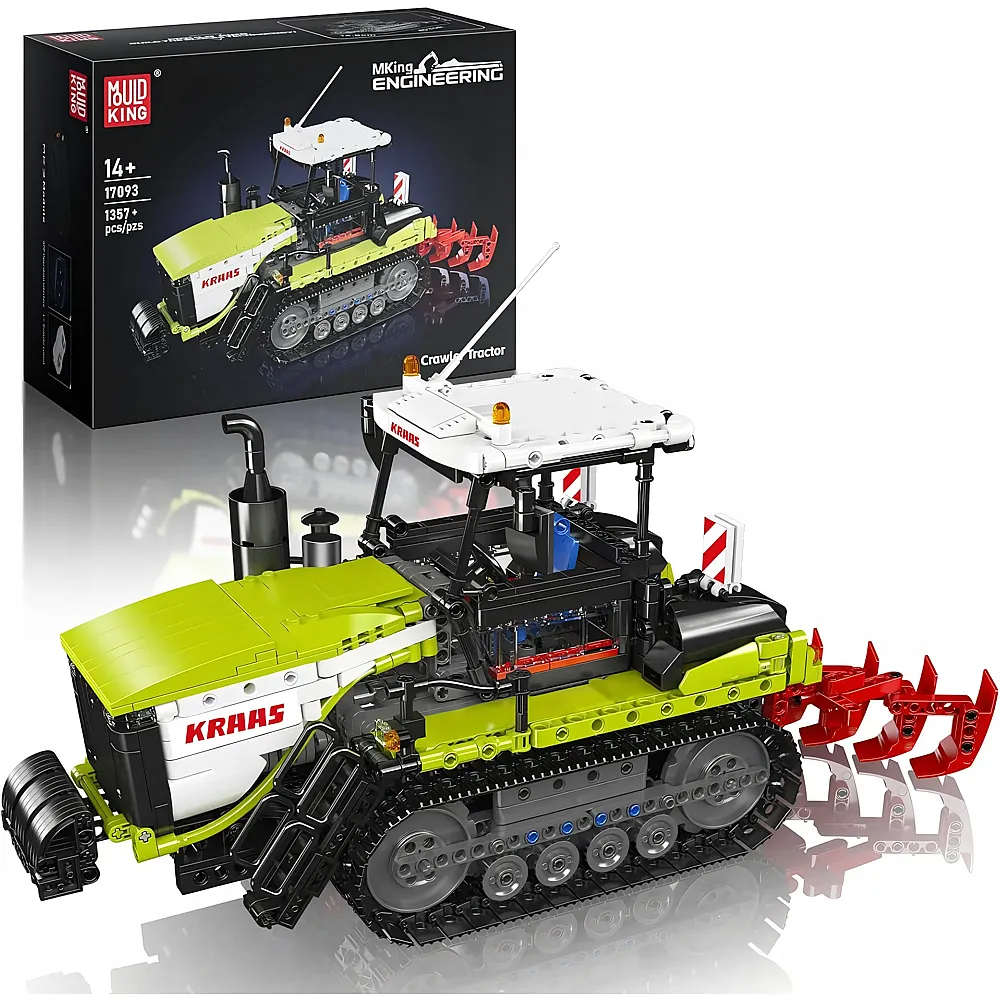 meinspielzeug - Mould King Engineering 17093 Technik Ferngesteuert Traktor Klemmbausteine Harvester M�hdrescher Traktor Bausteine mit Motor Geschenke f�r ab 14 Jahre Erwachsene1357 Teile | Klemmbausteine Fahrzeuge