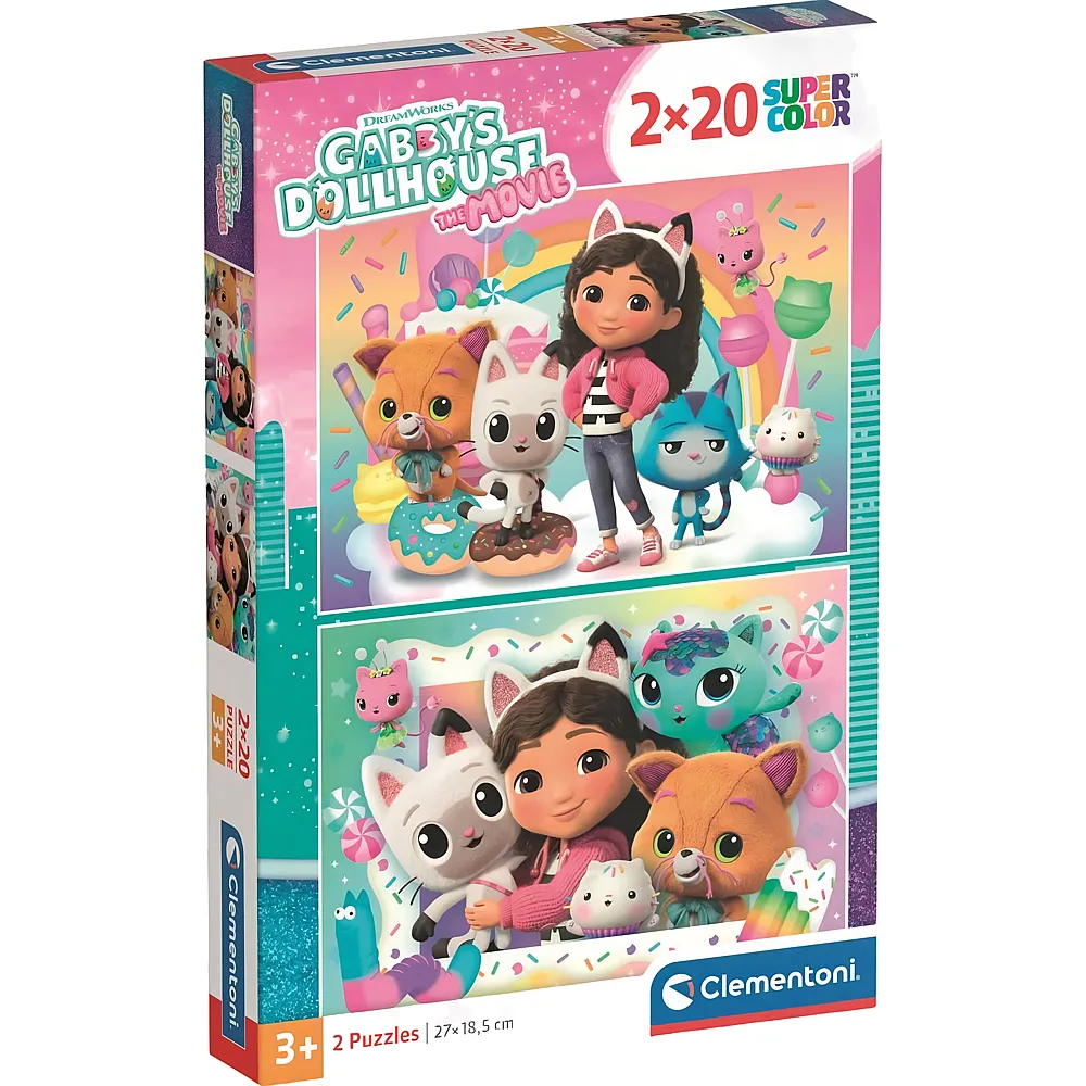 Clementoni 2 Puzzles - Gabby's Dollhouse