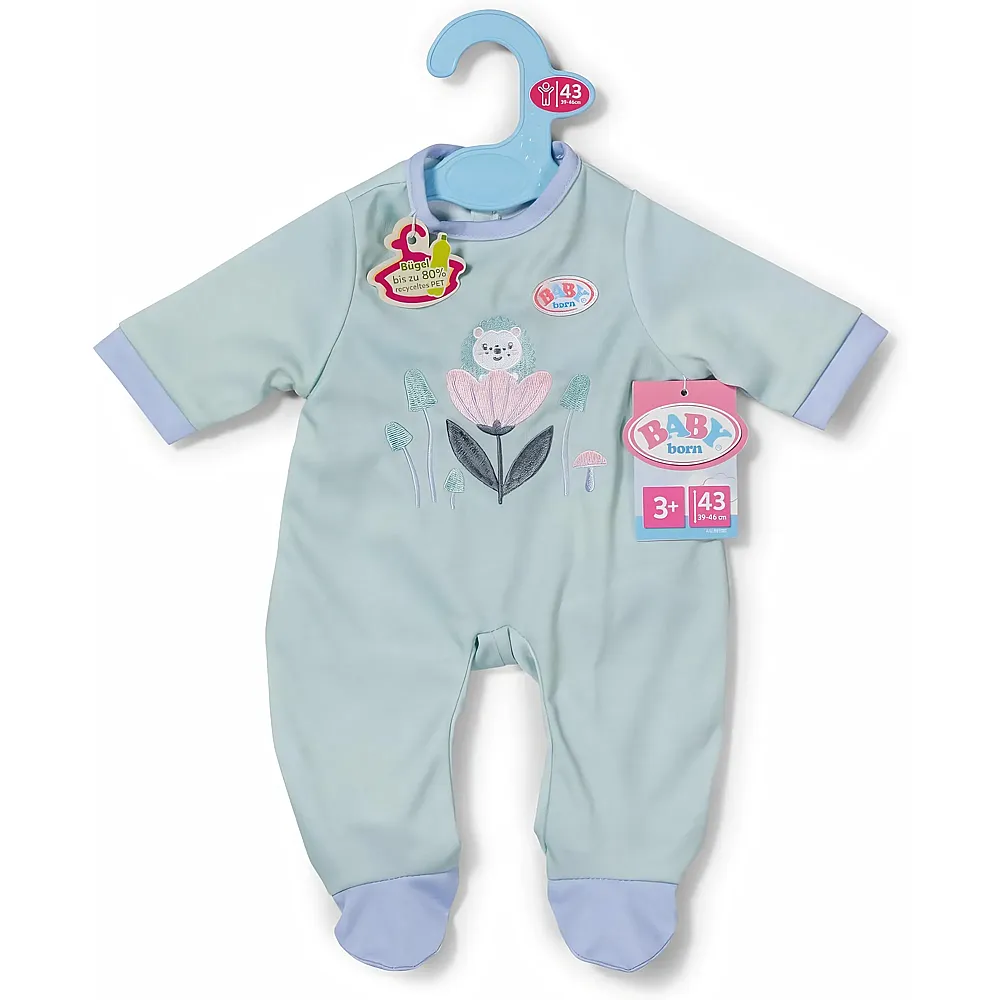 Zapf Creation Baby Born Strampler Mint mit Waldmotiv - 43 cm