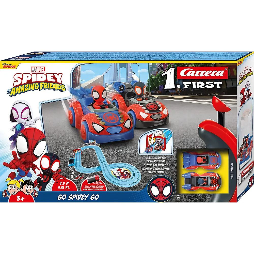 Carrera First Spiderman Spidey - Its Spidey Time 2,9m