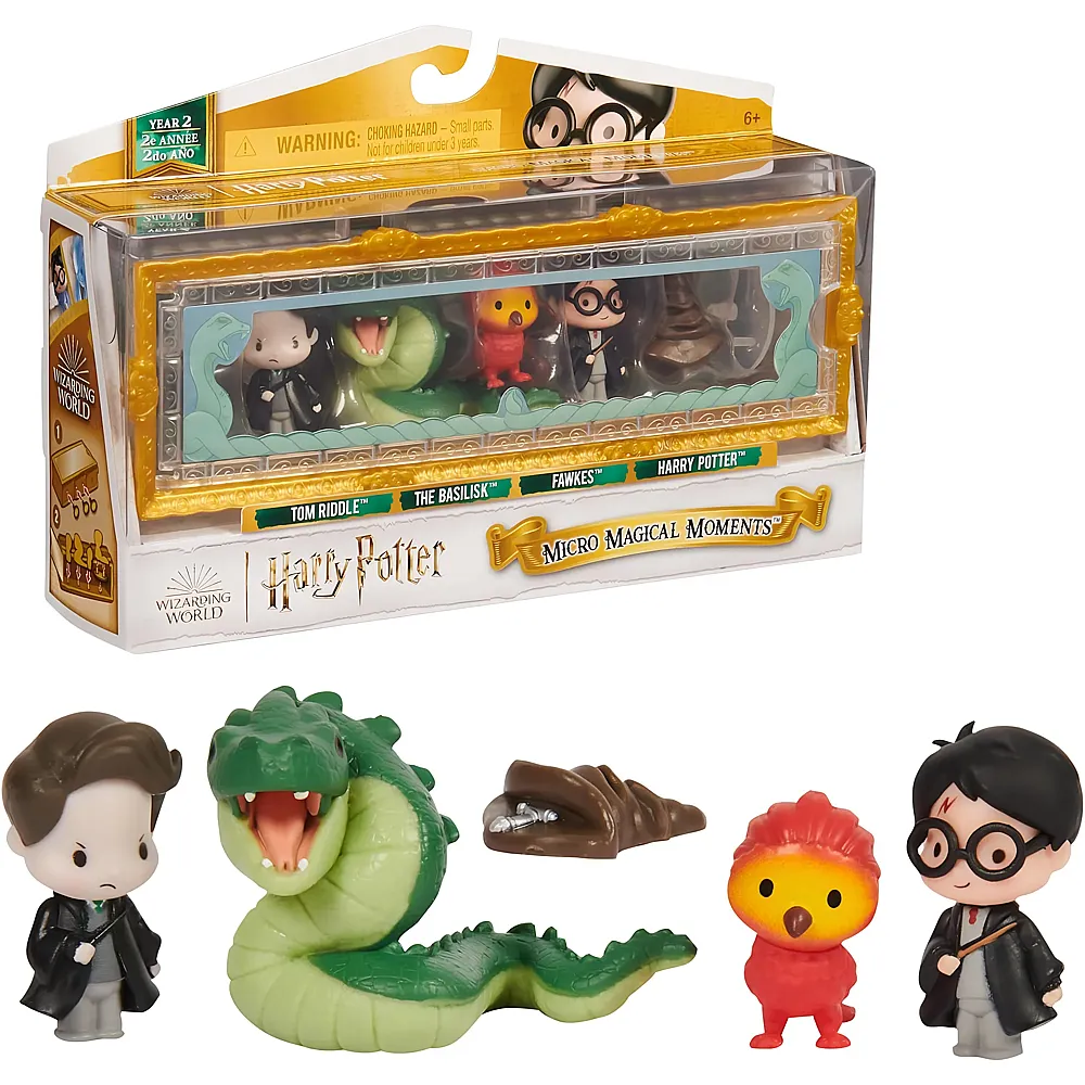 Spin Master Micro Magical Moments Harry Potter, Tom Riddle, Basilisk, Fawkes