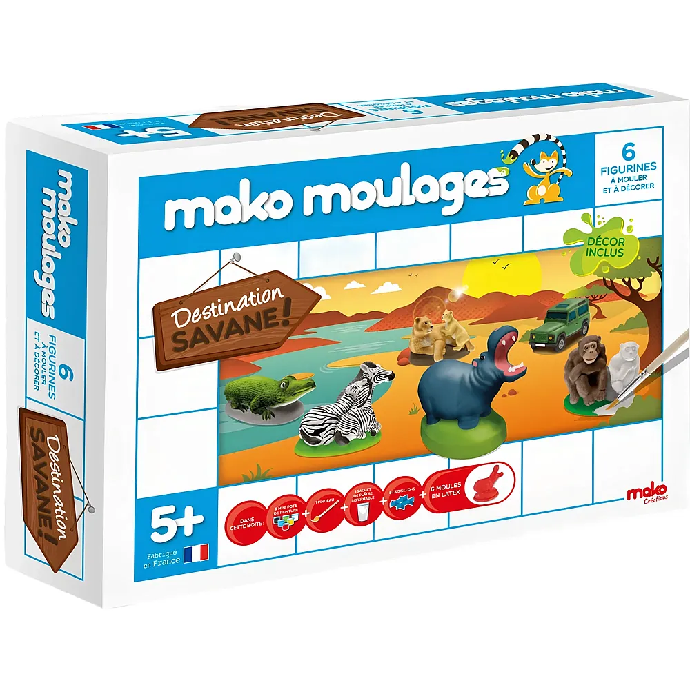 Mako Moulages Mako Coffret Destination Savane 6 Moules FR