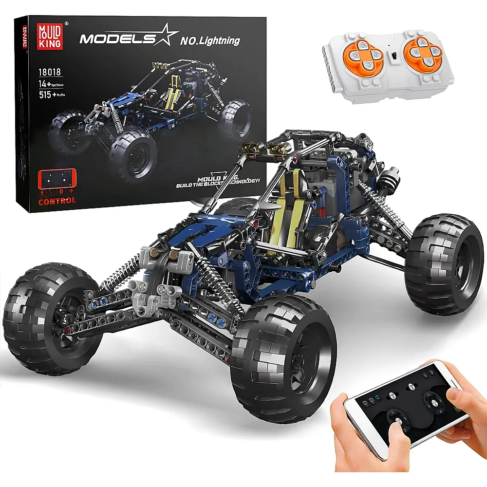 Mould King Models Ferngesteuerter Lightning Gel�ndewagen 18018 - Klemmbausteine Fahrzeuge