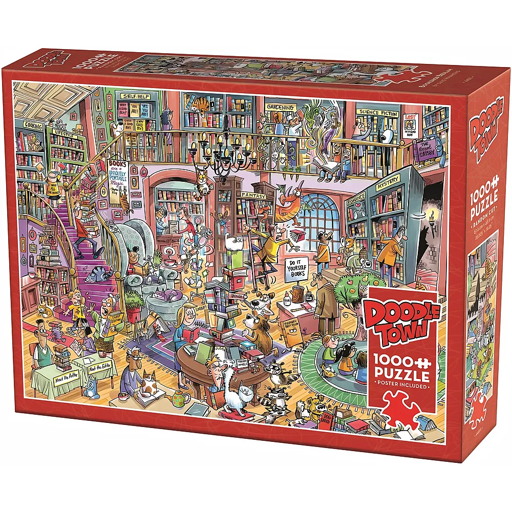 Cobble Hill Puzzle DoodleTown Verr�ckter Buchladen 1000Teile