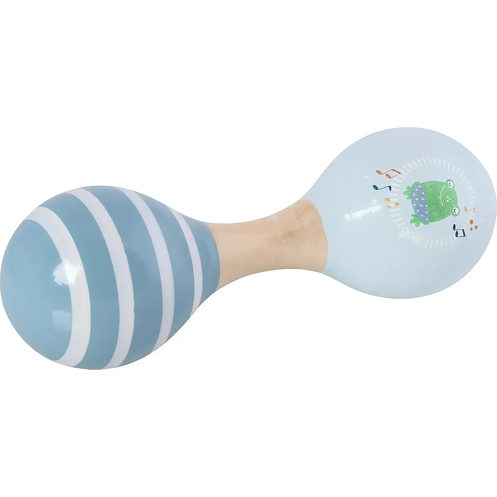 meinspielzeug - Goki Doppelmaracas Frosch - 14 cm | Schlagzeuge & Rhythmus
