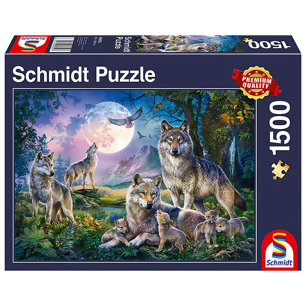 Schmidt Puzzle Wolfsfamilie 1500Teile