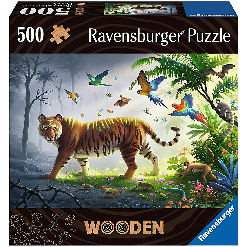 Ravensburger Puzzle Wooden Tiger im Dschungel 500Teile