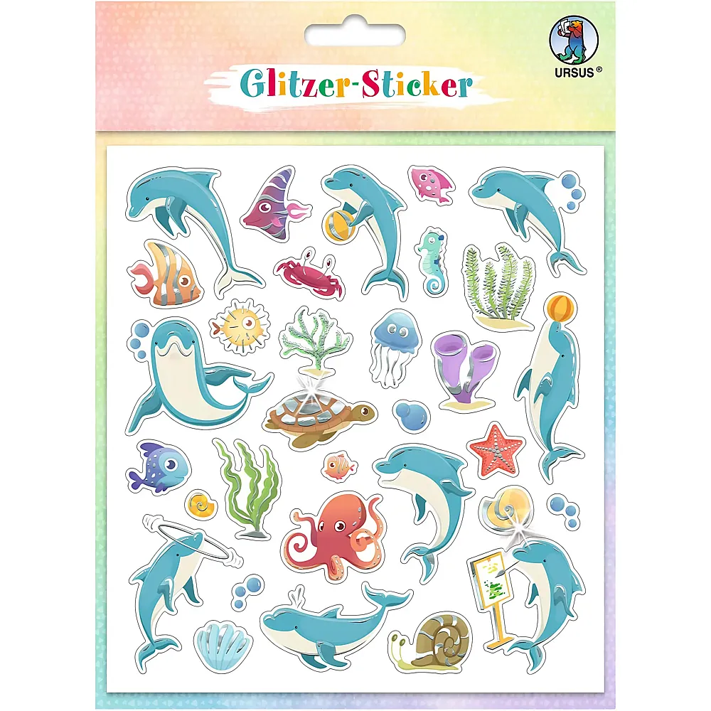 Ursus Sticker Glitter Fun Meerestiere