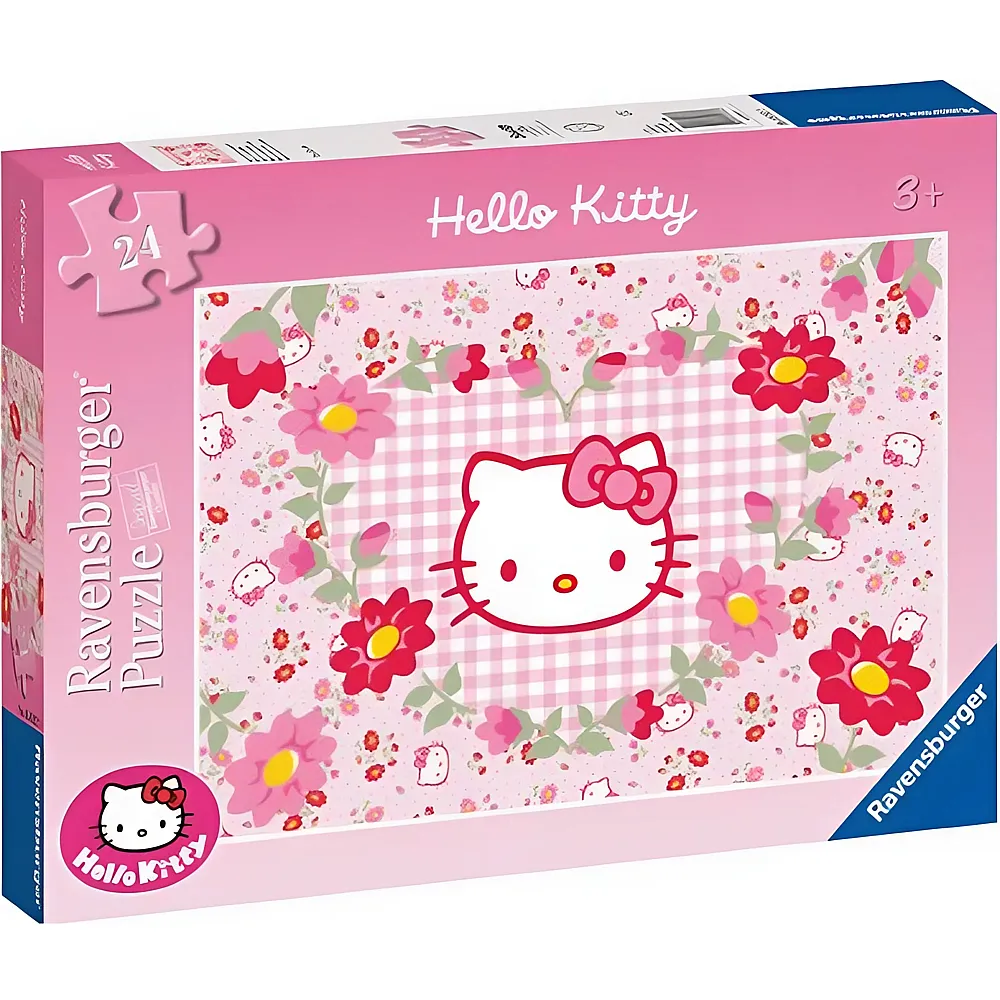 Ravensburger Puzzle Hello Kitty im Blumenmeer - 24 Teile