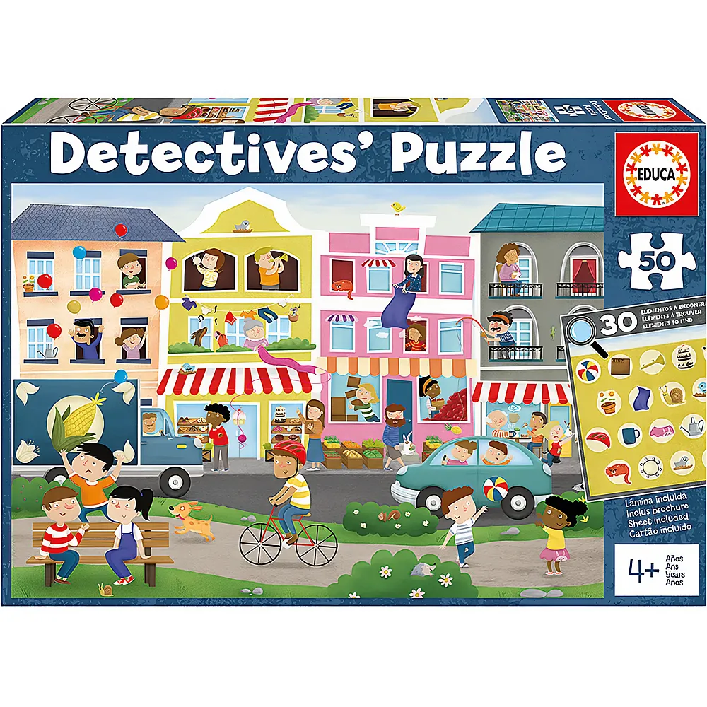 Educa Stadtzentrum: Detektiv Puzzle - 50 Teile