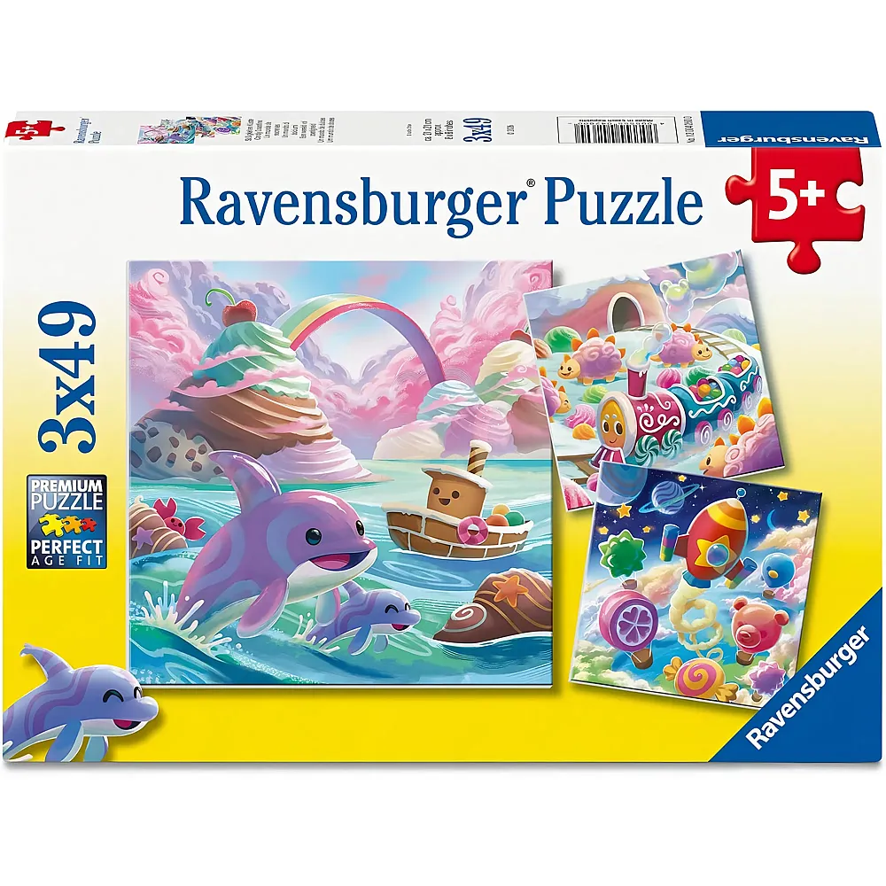 Ravensburger Puzzle 3in1 S�ssigkeiten K�ste - 49 Teile