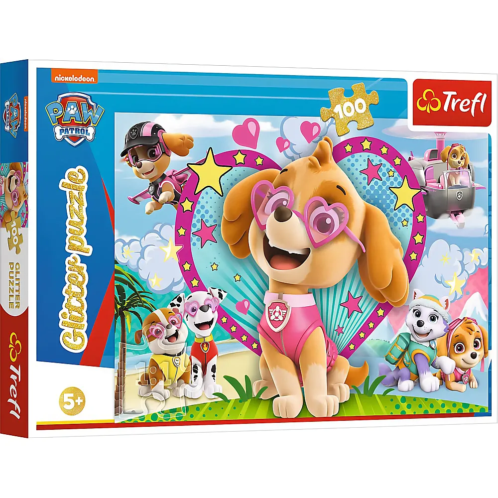 meinspielzeug - Trefl Puzzle Im Schein von Skye - 100 Teile Paw Patrol | Puzzle 10-104 Teile
