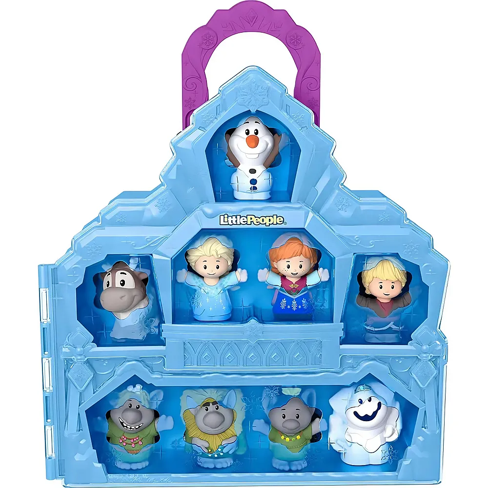 Fisher-Price Little People Kleinkindspielzeug Disney Frozen Carry Along Castle Case Spielset mit Figuren f�r Rollenspiele Kinder ab