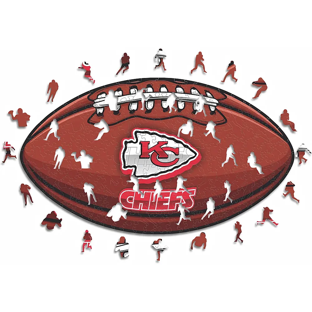 meinspielzeug - Iconic Puzzle Kansas City Chiefs Crest 150Teile NFL | Holzpuzzle