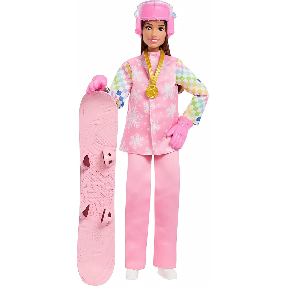 Barbie Karrieren Snowboarderin-Puppe mit rosa Schneejacke