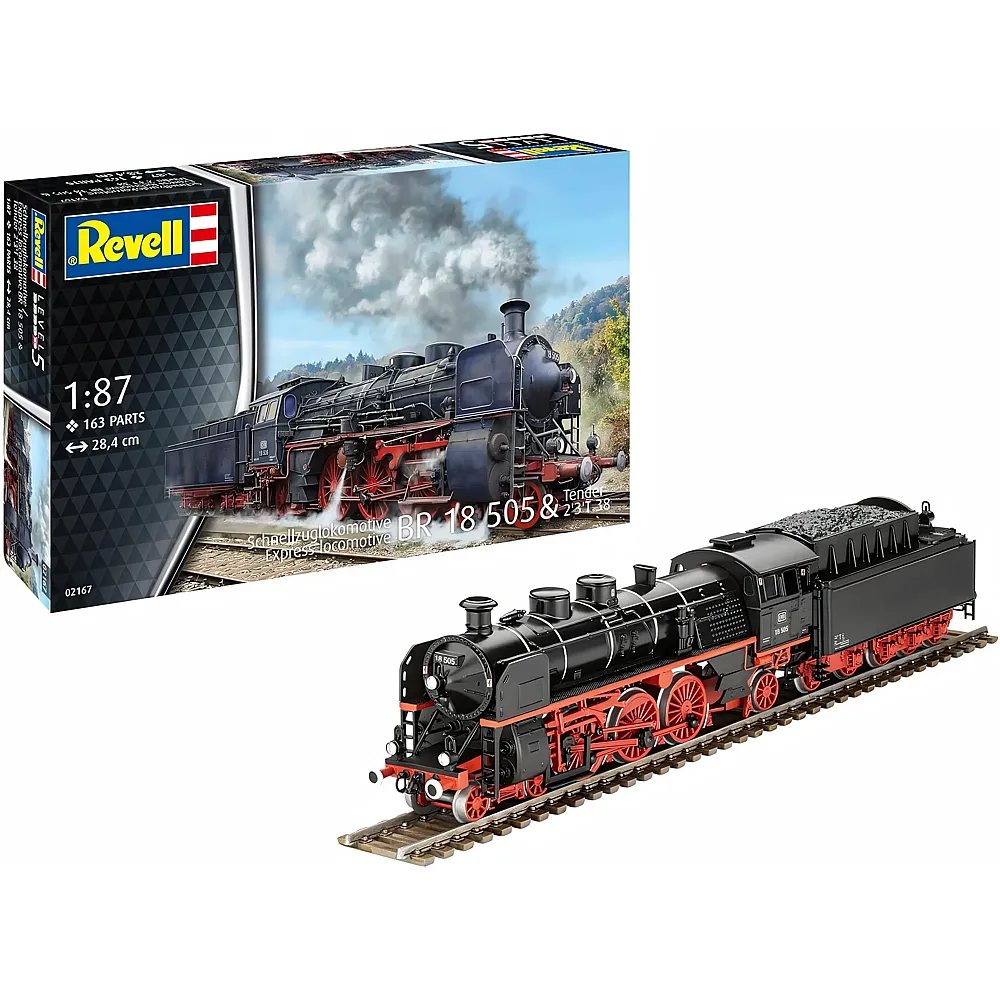 Revell Modellbausatz Schnellzuglokomotive - 163 Teile | Modellbausatz Fahrzeuge