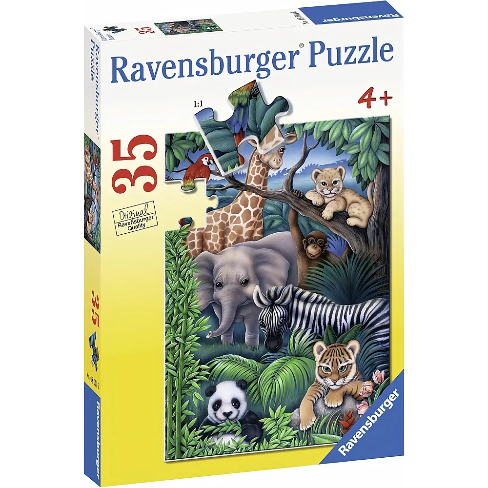 Ravensburger Puzzle Tiere aus dem Dschungel - 35 Teile