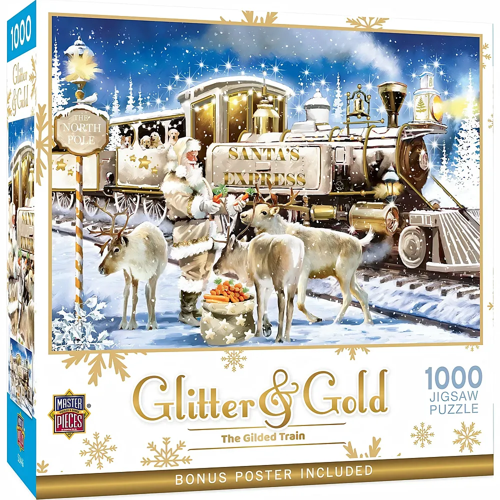 Master Pieces Puzzle Glitter + Gold Der goldene Zug - 1000 Teile