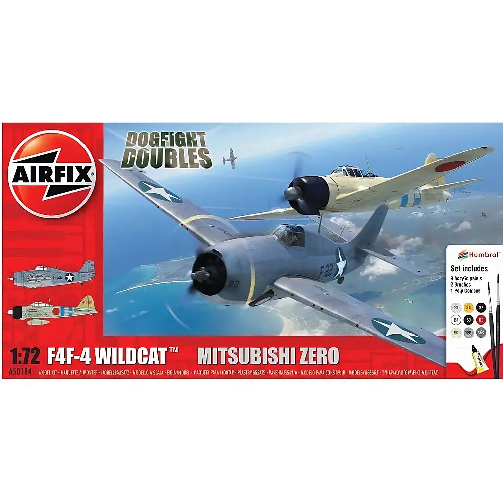 Airfix Grumman Wildcat + Mitsubishi Zero Dogfight Double