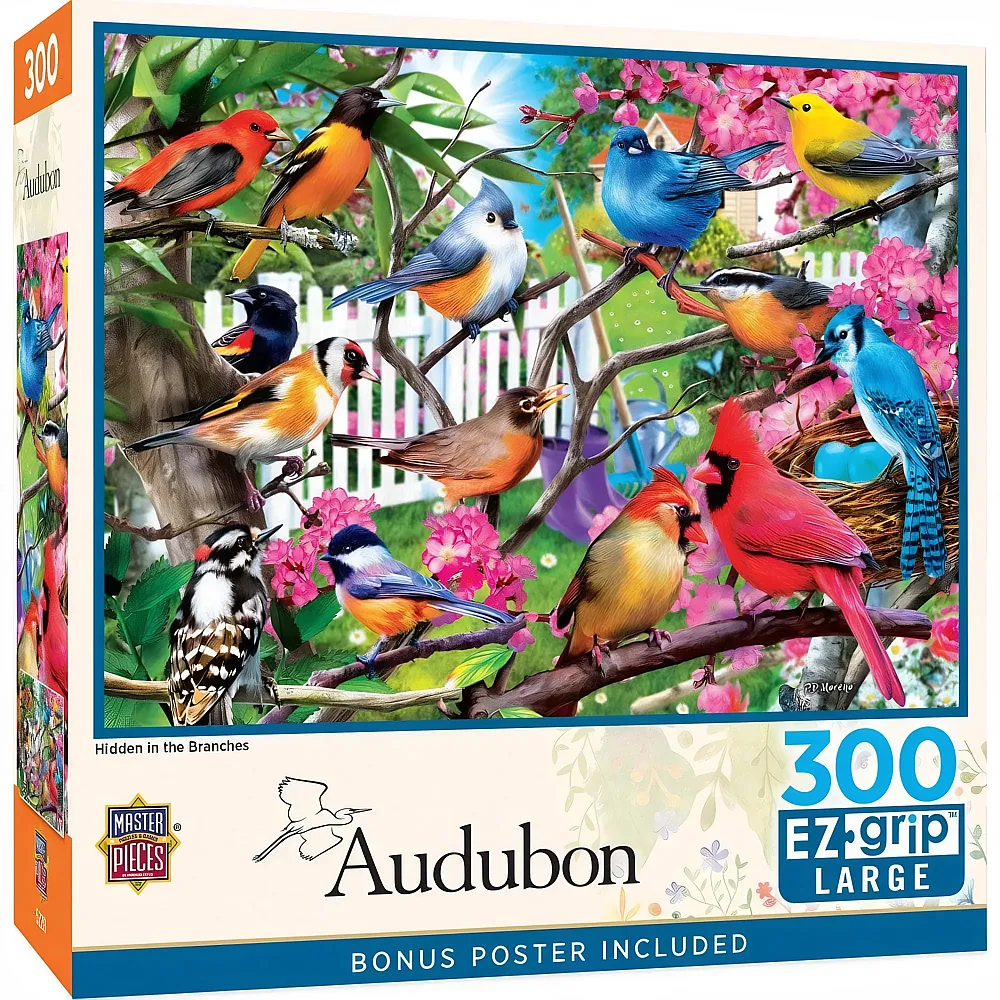 Master Pieces Puzzle Audubon Versteckt in den �sten - 300 Teile