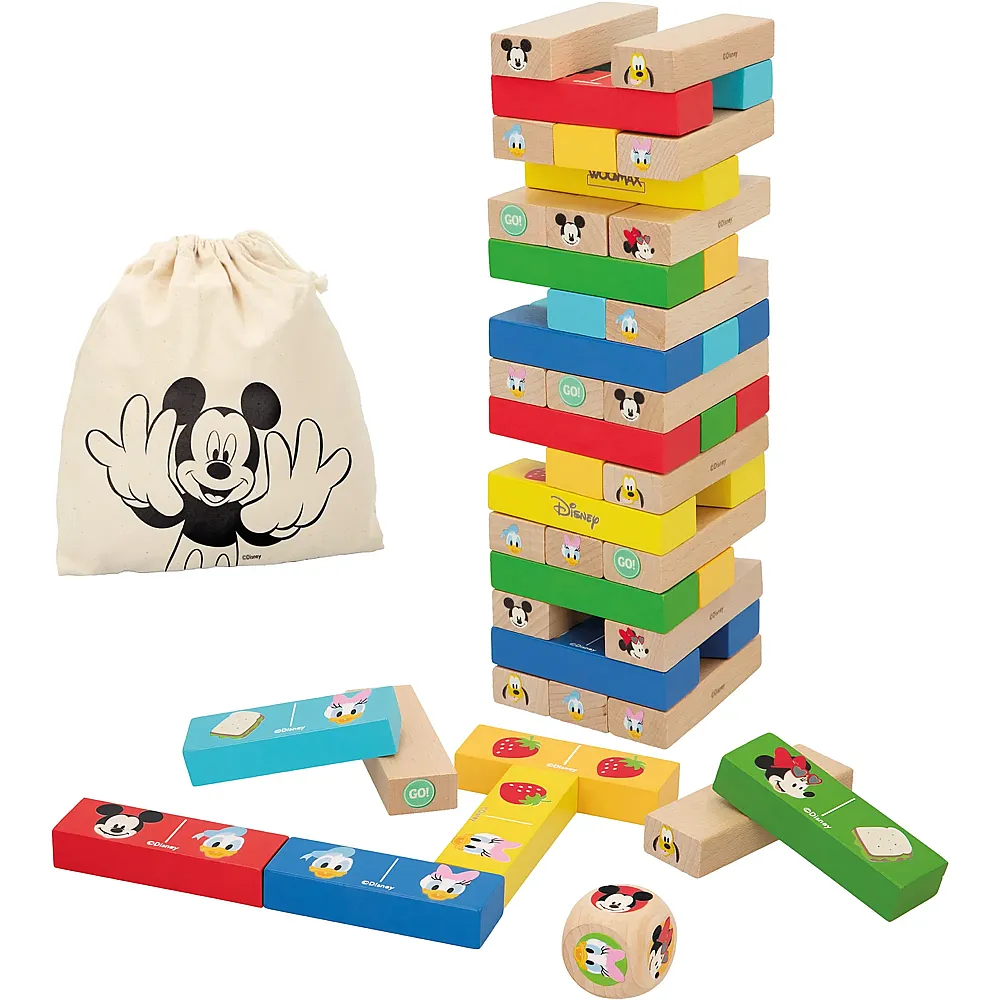 John Mickey Mouse 2in1 Stapelturm und Domino - 50 Teile