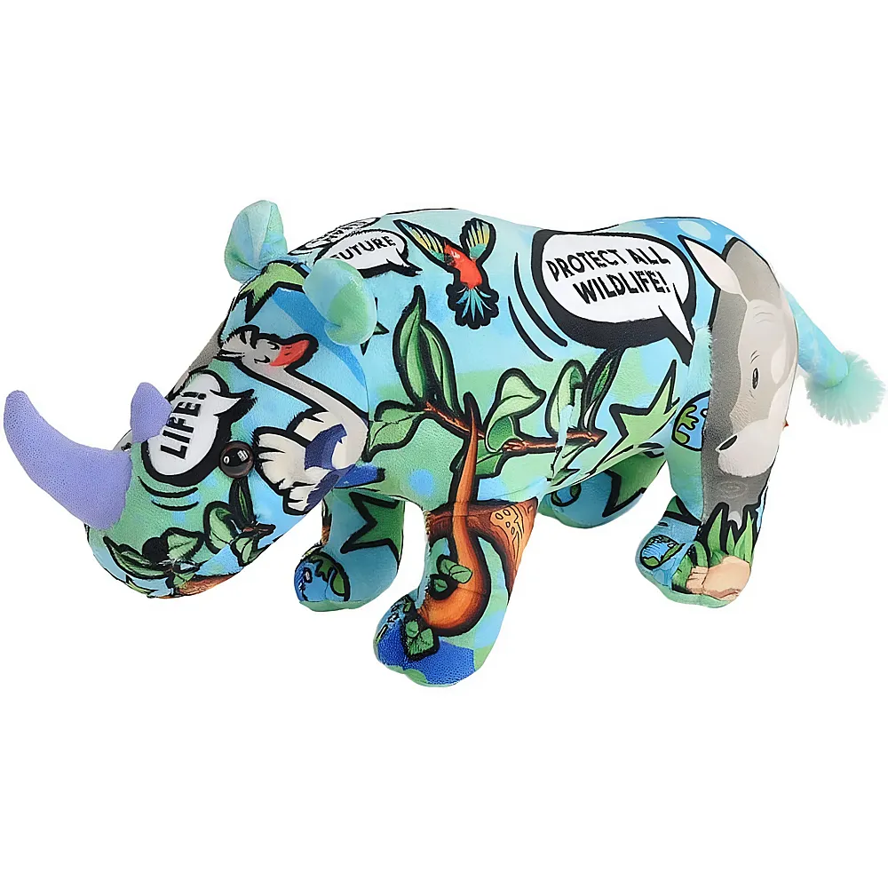 Wild Republic African Rhino Message from The Planet - 30 cm