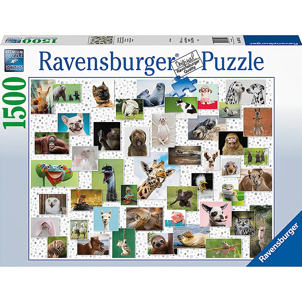 Ravensburger Puzzle Funny Animals Collage - 1500 Teile