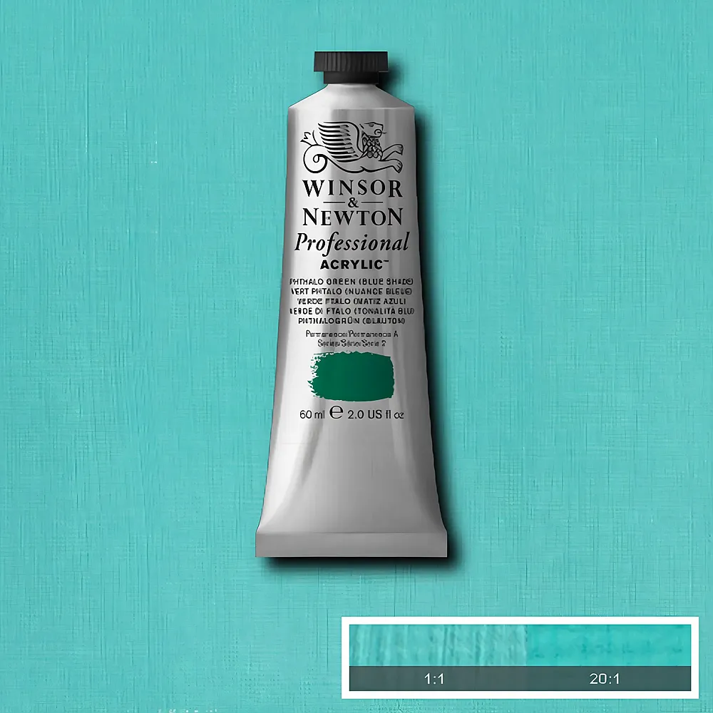 meinspielzeug - Winsor & Newton W&n Prof. Acrylfarbe 60ml Tube Phthalogrn Blauton