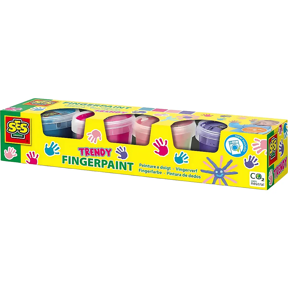 SES Fingerfarbe Trendfarben - 4 x 110 ml