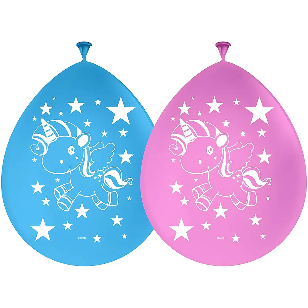meinspielzeug - Folat Einhorn-Luftballons, 8 St�ck.