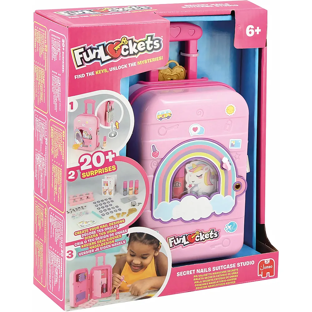 Jumbo Funlockets Nagelstudio Koffer, Nagelfeile, Nagellack, - Suche