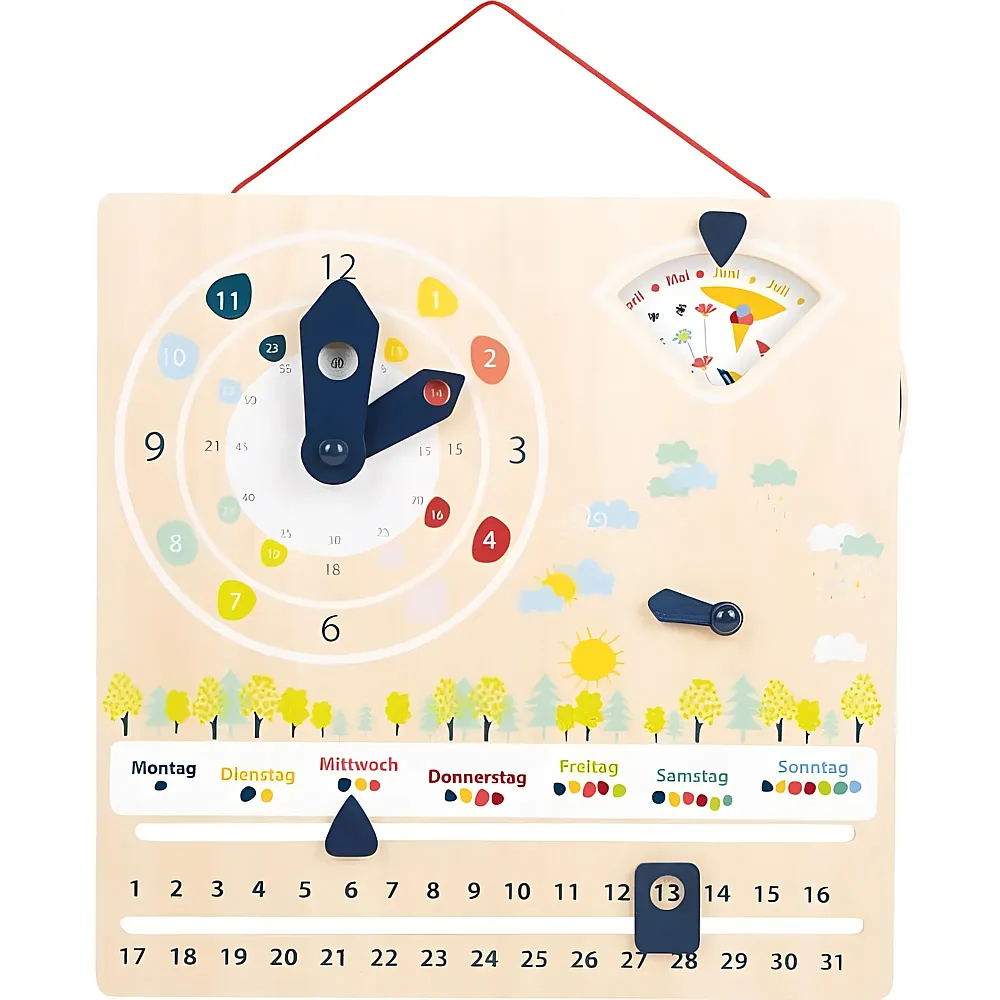 small foot Educate Lernuhr mit Kalender